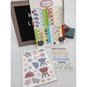 The Stamps of Life Totally Rad Paper Pad & Stickers Bundle BBQ Dad